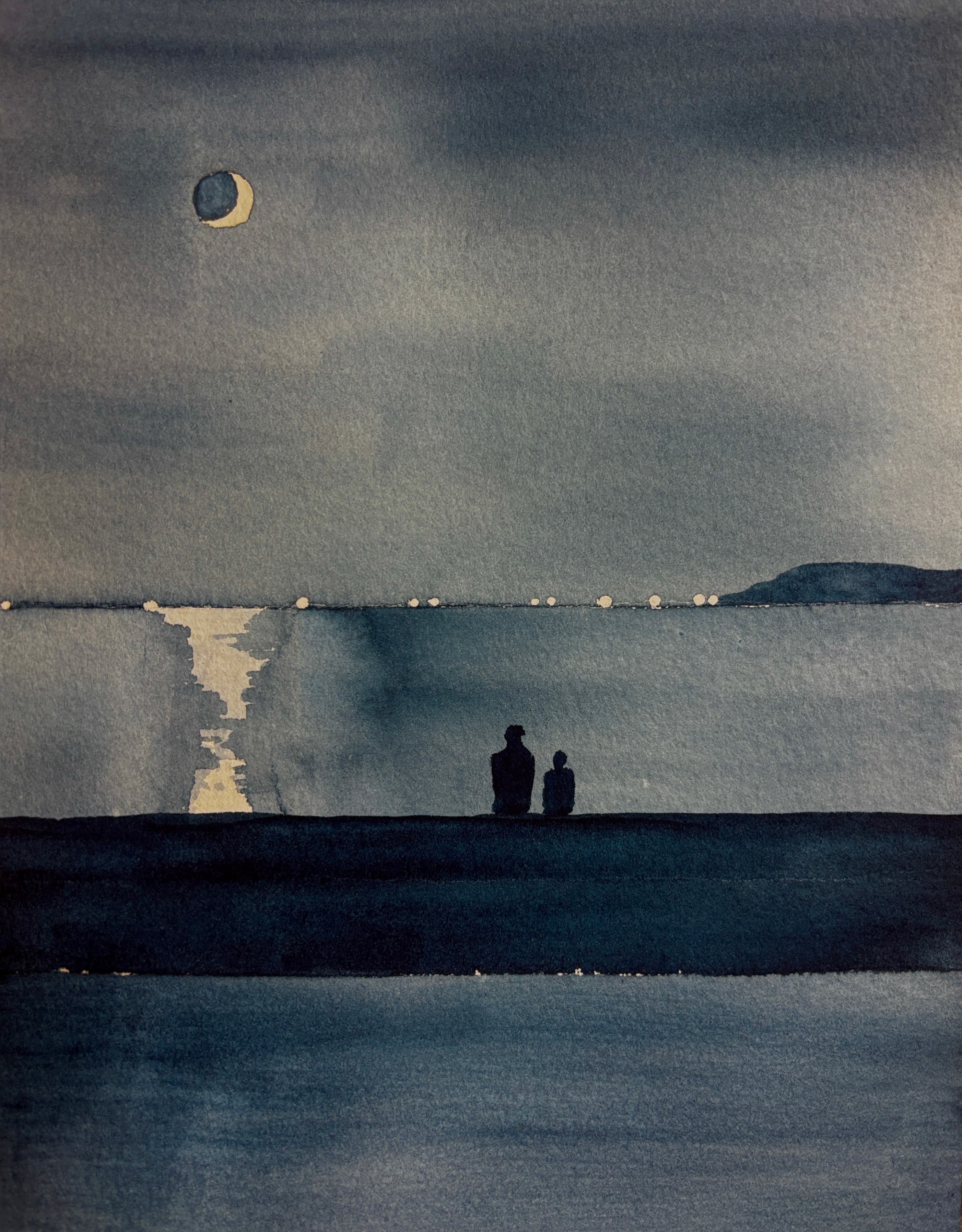 Moonlit sea
